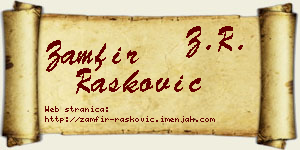 Zamfir Rašković vizit kartica